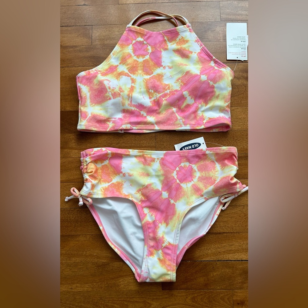 NWT Junior XL Old Navy tankini tie-dye swim set